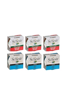 Schesir 2 Çeşit Sığır ve Ton Balıklı Karma Köpek Konservesi 6 x 150 G Schesir 2 Çeşit Sığır ve Ton Balıklı Karma Köpek Konservesi 6 x 150 G