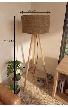 3 Ayaklı Tripod Lambader Kahve Kumaş Başlık Diğer 3 Ayaklı Tripod Lambader Kahve Kumaş Başlık Diğer