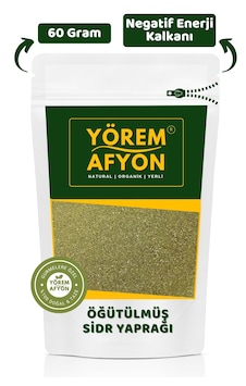 Yörem Afyon Huzur Ve Arınmanın Doğal Anahtarı Öğütülmüş Hakiki Sidr Yaprağı Toz Sedir - Sidir 60gr. Yörem Afyon Huzur Ve Arınmanın Doğal Anahtarı Öğütülmüş Hakiki Sidr Yaprağı Toz Sedir - Sidir 60gr.