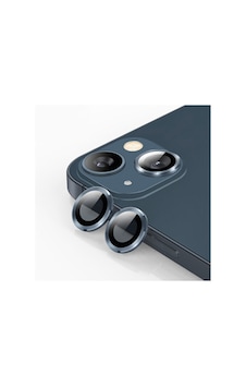 Ally Apple Uyumlu iPhone 13 - 13 Mini 3D Metal Çerçeveli Kamera Lens Koruyucu Mavi Ally Apple Uyumlu iPhone 13 - 13 Mini 3D Metal Çerçeveli Kamera Lens Koruyucu Mavi