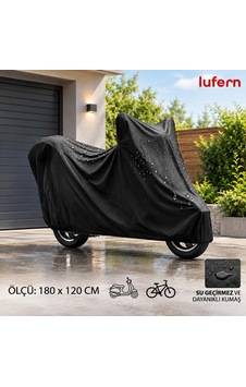 Dayanıklı Su Ve Toz Geçirmez Motosiklet Ve Scooter Koruma Brandası Uv Güneş Koruması 180x120 Cm