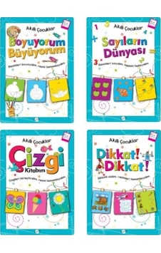 Kukla Akıllı Çocuklar Etkinlik Seti 5+ Yaş 4 Kitap