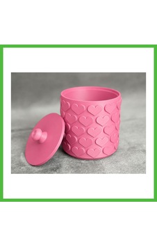Vaveni 3d Baskı Kalp Desenli Kapaklı Saklama Kutusu - İki Renkli Organizer - Pembe Arz Vaveni 3d Baskı Kalp Desenli Kapaklı Saklama Kutusu - İki Renkli Organizer - Pembe Arz