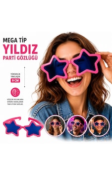 Go İthalat Mega Tip Yıldız Parti Gözlüğü Pembe Renk 0 - 99 Go İthalat Mega Tip Yıldız Parti Gözlüğü Pembe Renk 0 - 99