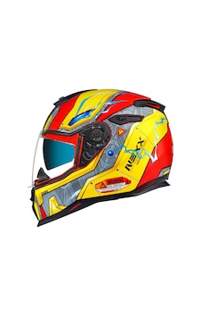 Nexx Sx.100 Gıgabot Kırmızı-Sarı Kapalı Motosiklet Kask