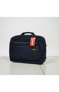 Su Geçirmez Kumaş Laptop Çantası 15.6 İnç Uyumlu Evrak Ve Omuz Çantası Lacivert