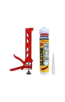 Genel Amaçlı Soudal Şeffaf Silikon + Plastik Silikon Tabancası 280 ML