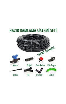 16x0,9mm 100 Metre Düz Damlama Borusu Sistemi Hazır Damlama Seti Set-07 16x0,9mm 100 Metre Düz Damlama Borusu Sistemi Hazır Damlama Seti Set-07