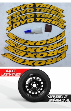 Toyo Tires Proxes Motosiklet Ve Otomobil Araç 3d Oto Lastik Yazısı Sticker Arma 8 Adet Sarı Toyo Tires Proxes Motosiklet Ve Otomobil Araç 3d Oto Lastik Yazısı Sticker Arma 8 Adet Sarı