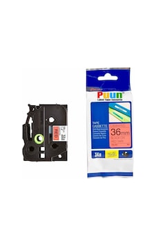 Puun Brother P-Touch TZE-461 36MM x 8m Kırmızı Üzerine Siyah Muad