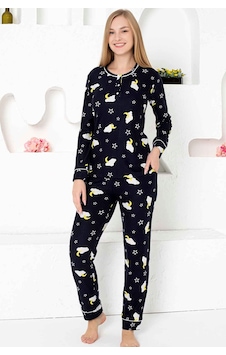 Alimer Kadın Lacivert Süper Soft Süet Likralı Kışlık Pijama Takım Lacivert Alimer Kadın Lacivert Süper Soft Süet Likralı Kışlık Pijama Takım Lacivert