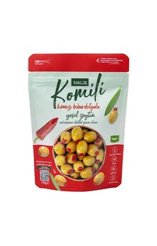 5 Adet Komili Kırmızı Biber Dolgulu Yeşil Zeytin 170 G 5 Adet Komili Kırmızı Biber Dolgulu Yeşil Zeytin 170 G
