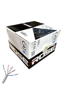 Cat6 Kablo 100mt Utp 23 Awg Rose C-6/100m