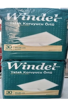 Yatak Koruyucu Örtü Windel 60cm X 90cm 2x30'lu 60 Adet Yatak Koruyucu Örtü Windel 60cm X 90cm 2x30'lu 60 Adet