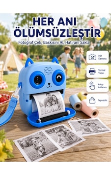 Çocuklar İçin Termal Baskılı Dijital Fotoğraf Makinesi Ön Ve Arka Kameralı Çocuklar İçin Termal Baskılı Dijital Fotoğraf Makinesi Ön Ve Arka Kameralı