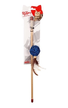 Natura PTC-023 40 CM Tüylü Bambu Top Doğal Kedi Oltası Natura PTC-023 40 CM Tüylü Bambu Top Doğal Kedi Oltası