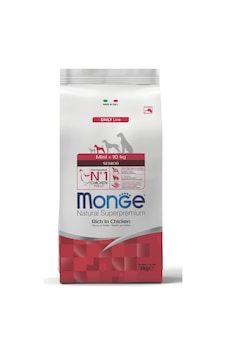 Monge Mini Senior Tavuklu Küçük Irk Yaşlı Köpek Maması 3 Kg