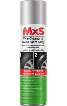 Mxs Lastik Temizleme ve Parlatıcı Köpük Sprey 500 ML Mxs Lastik Temizleme ve Parlatıcı Köpük Sprey 500 ML