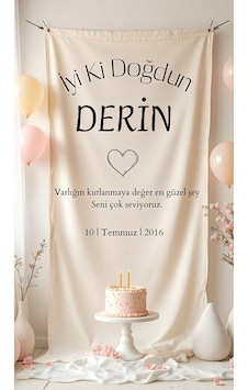 İsimli Doğum Günü Arka Fon Flama Afiş Büyük Duvar Halısı 80 X 220cm Dikey Banner İsimli Doğum Günü Arka Fon Flama Afiş Büyük Duvar Halısı 80 X 220cm Dikey Banner