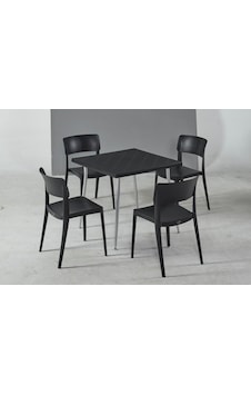 Antrasit Renkli Dış Mekan Bahçe Masa Sandalye Takımı 80x80 Cm Kar Antrasit - Gri Antrasit Renkli Dış Mekan Bahçe Masa Sandalye Takımı 80x80 Cm Kar Antrasit - Gri