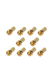 Lunatic 10'lu Pm-627 Rg6/u4 Geniş Altın F Konnektör - Lunatic 10'lu Pm-627 Rg6/u4 Geniş Altın F Konnektör