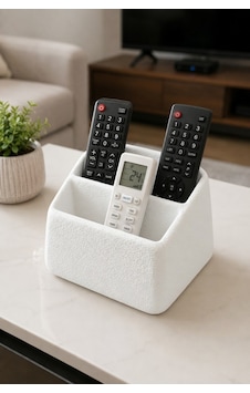 Masa Üstü Kumandalık Organizer Çok Bölmeli Tv Klima Kumanda Standı Düzenleyici 16x13x9.6 Cm Beyaz Masa Üstü Kumandalık Organizer Çok Bölmeli Tv Klima Kumanda Standı Düzenleyici 16x13x9.6 Cm Beyaz