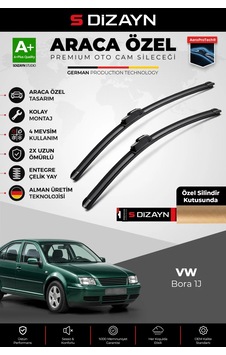S-dizayn Volkswagen Bora 1j Ön Cam Silecek Seti 1998-2002 Premium Araca Özel 53-48 Cm A+ Kalite