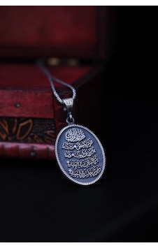 Encili Silver 925 Ayar Gümüş Felak Suresi Model Erkek Kolye Gümüş Encili Silver 925 Ayar Gümüş Felak Suresi Model Erkek Kolye Gümüş