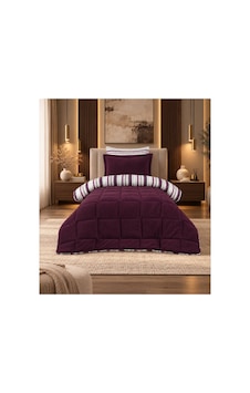 Tek Kişilik Uyku Seti Sherpa Comforter Mürdüm Mürdüm Tek Kişilik Uyku Seti Sherpa Comforter Mürdüm Mürdüm