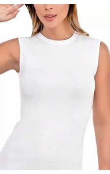 Moon Wear Kadın Kolsuz O Yaka Tşört Ten Moon Wear Kadın Kolsuz O Yaka Tşört Ten