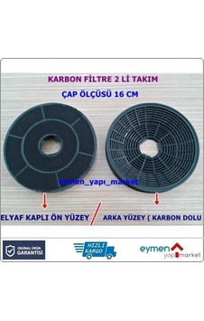 Karbon Filtre 16 Cm Universal Karbon Filtre-2'L Karbon Filtre 16 Cm Universal Karbon Filtre-2'L