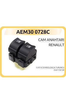 Aem Cam Anahtarı Renault Clıo Iv Symbol Dacıa Turuncu Aem30 0728c 2541 178 73r Aem Cam Anahtarı Renault Clıo Iv Symbol Dacıa Turuncu Aem30 0728c 2541 178 73r