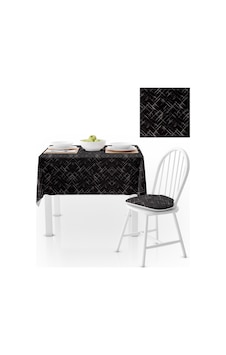 Geometrik Desenli Siyah Beyaz Dijital Baskılı Petek Dokuma Masa Örtüsü 140x260 Geometrik Desenli Siyah Beyaz Dijital Baskılı Petek Dokuma Masa Örtüsü 140x260