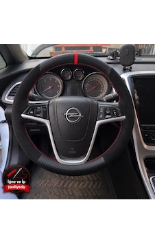 Opel Astra J Dikme Direksiyon Kılıfı Alcantara Süet Mat Karbon Kırmızı Yüzük Ve Dikiş 2009-2015 Siyah Opel Astra J Dikme Direksiyon Kılıfı Alcantara Süet Mat Karbon Kırmızı Yüzük Ve Dikiş 2009-2015 Siyah