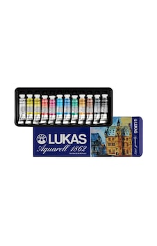 Lukas Aquarell 1862 Profesyonel Tüp Sulu Boya Seti 12 Renk 10 Ml.