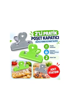 Ers- 2li Pratik Torba Paket Ve Poşet Kapatıcı Kilitli Klips Mandal Diğer Ers- 2li Pratik Torba Paket Ve Poşet Kapatıcı Kilitli Klips Mandal Diğer