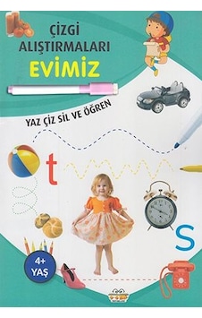 Çizgi Alıştırmaları Evimiz Yaz-Çiz-Sil ve Öğren Kalem Hediyeli Çizgi Alıştırmaları Evimiz Yaz-Çiz-Sil ve Öğren Kalem Hediyeli