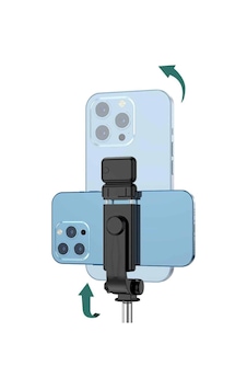 Tripod - 934 - Selfie Çubuğu Bluetooth Kumandalı Kablosuz - Csmo-tex - Led Işıklı