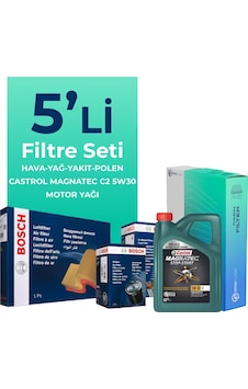 Bosch Citroen Berlingo 1.6 BlueHDi Dizel Filtre Bakım Seti Castrol Motor Yağlı (2015-2018) 5 Li Bosch Citroen Berlingo 1.6 BlueHDi Dizel Filtre Bakım Seti Castrol Motor Yağlı (2015-2018) 5 Li