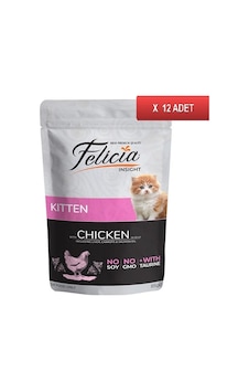 Felicia Tavuklu Tahılsız Pouch Konserve Yavru Kedi Maması 12 x 85 Felicia Tavuklu Tahılsız Pouch Konserve Yavru Kedi Maması 12 x 85