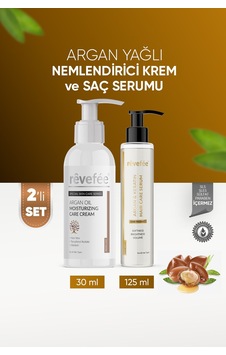 Argan Keratin Saç Bakım Serumu & Argan Yağlı Nemlendirici Krem 2'li Set Argan Keratin Saç Bakım Serumu & Argan Yağlı Nemlendirici Krem 2'li Set