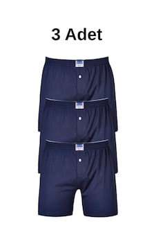 Berrak Erkek Penye Pamuklu Düğmeli Boxer 1099 3 Lü Abani Classic Lacivert Berrak Erkek Penye Pamuklu Düğmeli Boxer 1099 3 Lü Abani Classic Lacivert