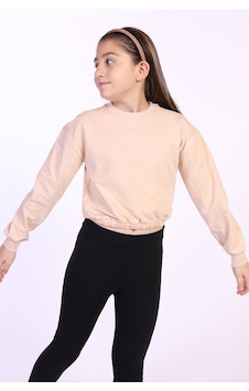 Toontoy Kız Çocuk Dreams Nakışlı Sweatshirt Bej Toontoy Kız Çocuk Dreams Nakışlı Sweatshirt Bej
