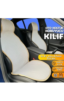 Citroen C-elysee Uyumlu Koltuk Kılıfı Minder Krem 2+1 Ön Arka Set