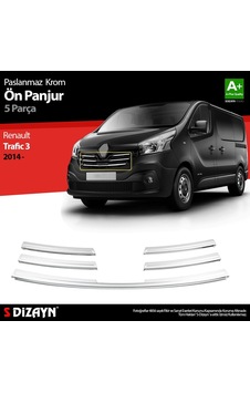 S-Dizayn  Renault Trafic Krom Ön Panjur 5 Prç. 2015 Üzeri