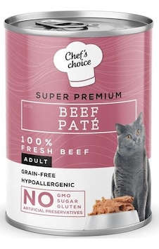 Chef's Choice Tahılsız Sığır Etli Ezme Kedi Konservesi 400 G