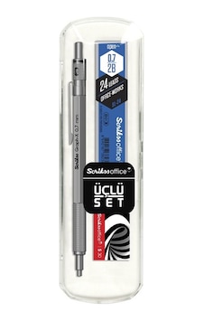 Scrikss Graph-X 0.7Mm + Silgi + 0.7Mm Kurşun Versatil Kalem 3'Lü Scrikss Graph-X 0.7Mm + Silgi + 0.7Mm Kurşun Versatil Kalem 3'Lü