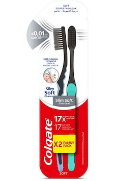 Colgate Slim Soft Charcoal Derin ve Hassas Temizlik Diş Fırçası 2'li Colgate Slim Soft Charcoal Derin ve Hassas Temizlik Diş Fırçası 2'li