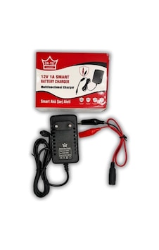 Or-tec 12v 7ah Akü Şarj Cihazı Adaptörü-maşalı Kablo,akü Bağlantı Aparatı-12v 1a Smart Akü Şarj Aleti
