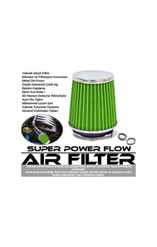 Carub Filtre Açık Performans Spor Tuning Koni Hava Filtresi Üniversal Yıkanabilir 2 Aparatlı Krom Yeşil 12x15cm Carub Filtre Açık Performans Spor Tuning Koni Hava Filtresi Üniversal Yıkanabilir 2 Aparatlı Krom Yeşil 12x15cm